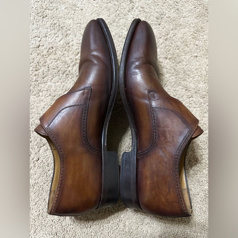 Men's Magnanni Marco II Monk Strap Leather Dress Shoes - Picture 4 of 10